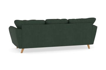Trend Lyx 3-personers Venstrevendt L-formet Chaiselongsofa i Manchester - Mørkegrøn - Møbler - Sofaer - Sofa med chaiselong