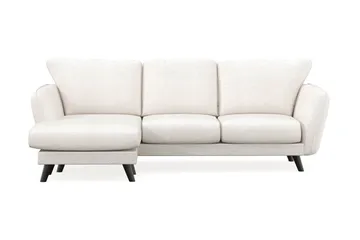 Trend Lyx 3-personers Venstrevendt L-formet Chaiselongsofa i Bouclé - Hvid - Møbler - Sofaer - Sofa med chaiselong