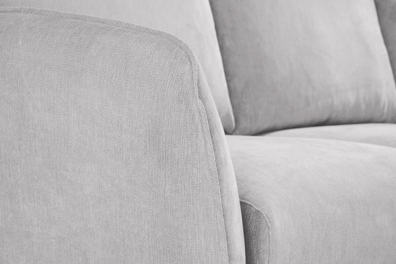 Trend Lyx 3-personers Højrevendt L-formet Chaiselongsofa i Stof - Lysegrå - Møbler - Sofaer - Sofa med chaiselong - 4 personers sofa med chaiselong