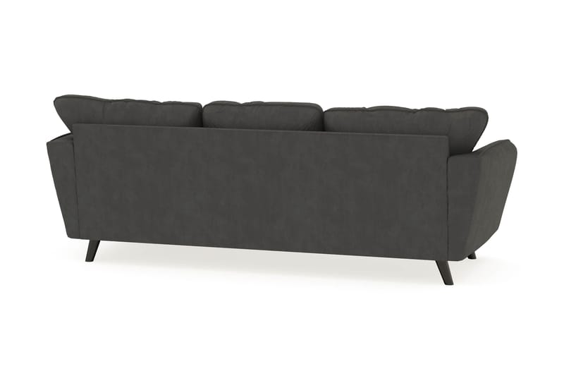 Trend Lyx 3-personers Højrevendt L-formet Chaiselongsofa i Manchester - Mørkegrå - Møbler - Sofaer - Sofa med chaiselong