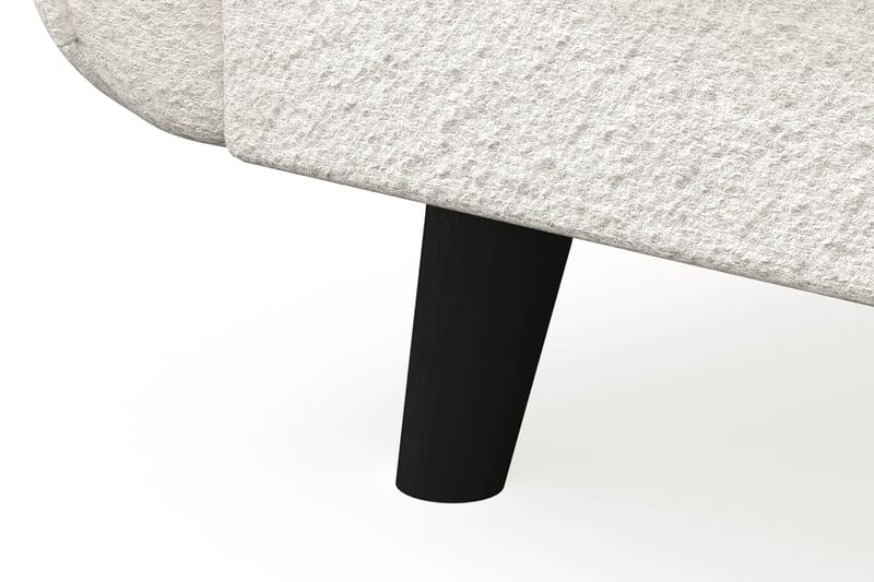 Trend Lyx 3-personers Venstrevendt L-formet Chaiselongsofa i Bouclé - Hvid - Møbler - Sofaer - Sofa med chaiselong