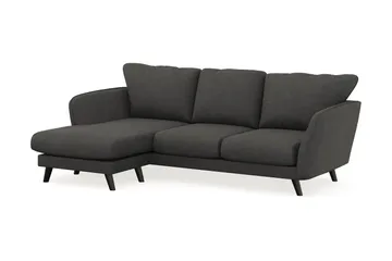 Trend Lyx 3-personers Venstrevendt L-formet Chaiselongsofa i Manchester - Mørkegrå - Møbler - Sofaer - Sofa med chaiselong