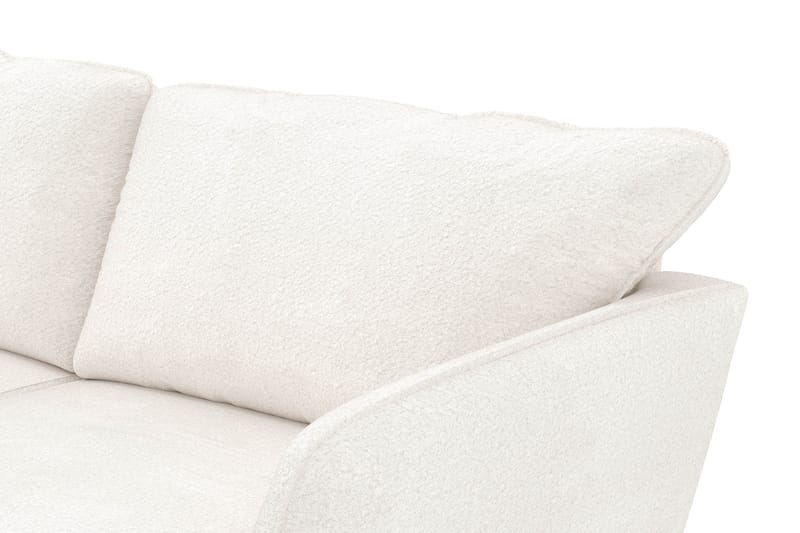 Trend Lyx 3-personers Venstrevendt L-formet Chaiselongsofa i Bouclé - Hvid - Møbler - Sofaer - Sofa med chaiselong