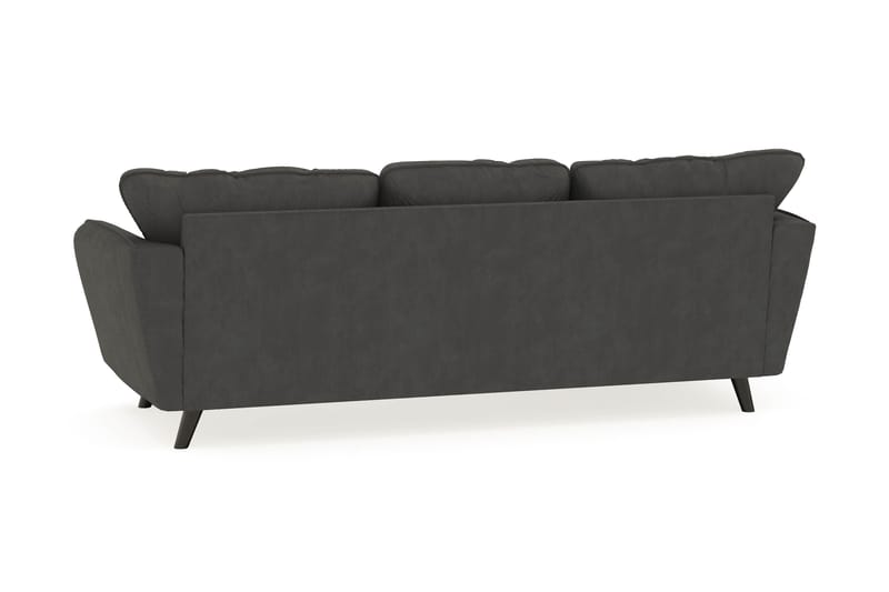 Trend Lyx 3-personers Venstrevendt L-formet Chaiselongsofa i Manchester - Mørkegrå - Møbler - Sofaer - Sofa med chaiselong