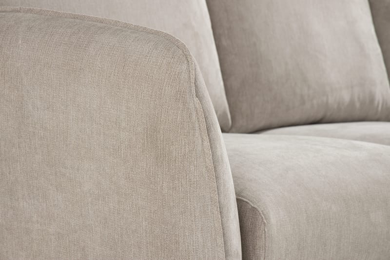Trend Lyx 3-personers Højrevendt L-formet Chaiselongsofa i Stof - Beige - Møbler - Sofaer - Sofa med chaiselong - 4 personers sofa med chaiselong