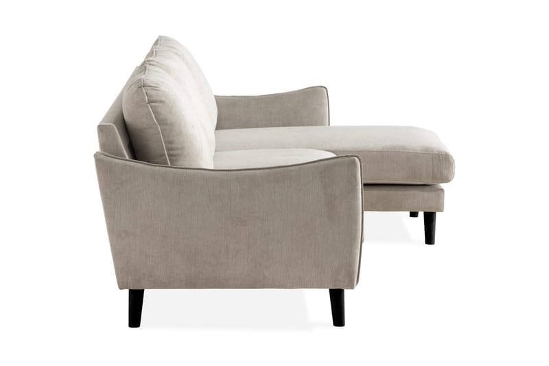 Trend Lyx 3-personers Højrevendt L-formet Chaiselongsofa i Stof - Beige - Møbler - Sofaer - Sofa med chaiselong - 4 personers sofa med chaiselong