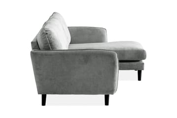 Trend Lyx 3-personers Højrevendt L-formet Chaiselongsofa i Stof - Grå - Møbler - Sofaer - Sofa med chaiselong