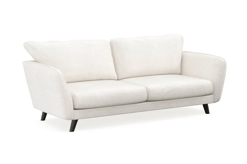 Trend Lyx 3-personers Sofa i Bouclé - Hvid - Møbler - Sofaer - 3 personers sofa