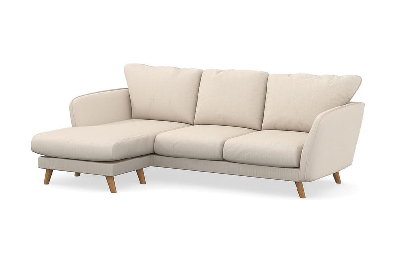 Trend Lyx 3-personers Venstrevendt L-formet Chaiselongsofa i Manchester - Beige - Møbler - Sofaer - Sofa med chaiselong - 4 personers sofa med chaiselong