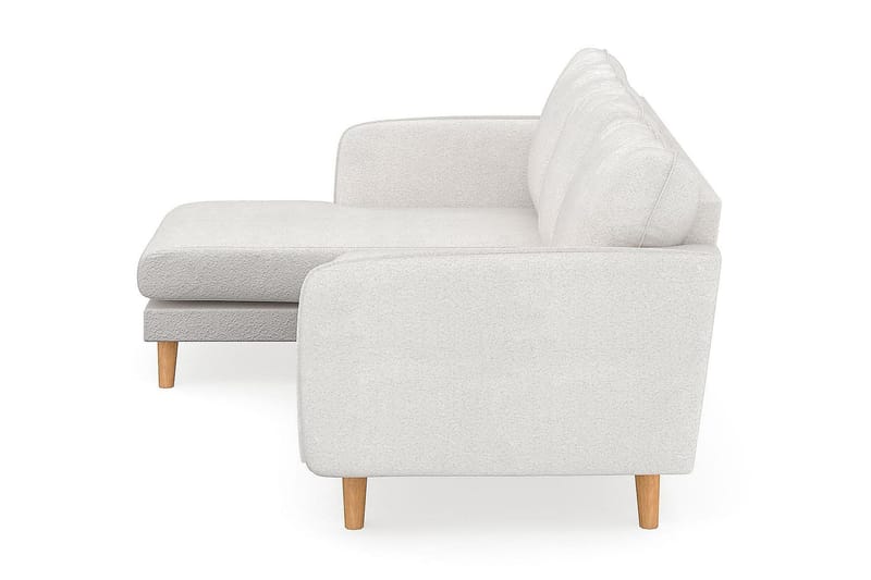 Trend Lyx 3-personers Venstrevendt L-formet Chaiselongsofa i Bouclé - Hvid - Møbler - Sofaer - Sofa med chaiselong - 4 personers sofa med chaiselong