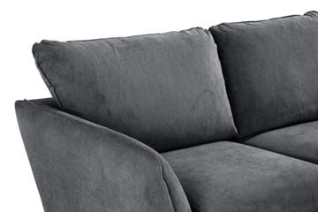 Trend Lyx 3-personers Højrevendt L-formet Chaiselongsofa i Stof - Mørkegrå - Møbler - Sofaer - Sofa med chaiselong