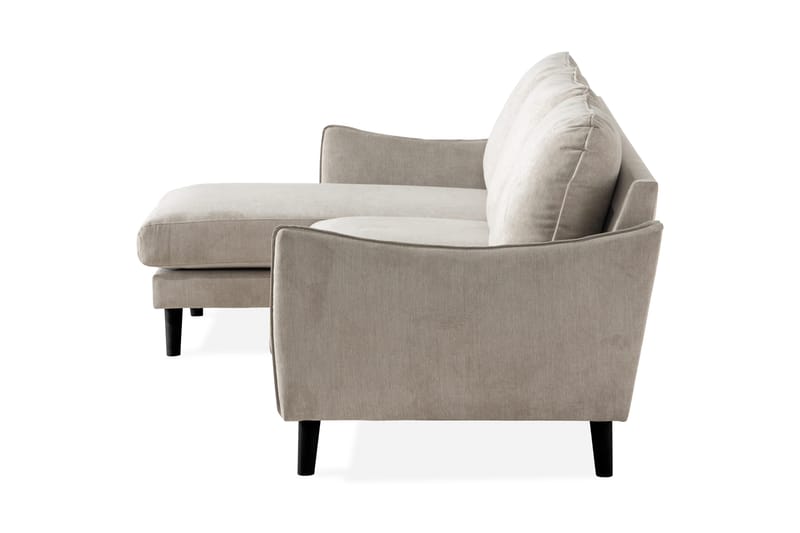 Trend Lyx 3-personers Venstrevendt L-formet Chaiselongsofa i Stof - Beige - Møbler - Sofaer - Sofa med chaiselong - 4 personers sofa med chaiselong