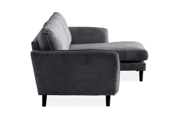 Trend Lyx 3-personers Højrevendt L-formet Chaiselongsofa i Stof - Mørkegrå - Møbler - Sofaer - Sofa med chaiselong