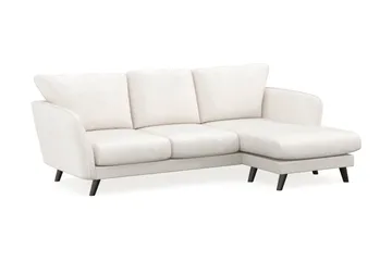 Trend Lyx 3-Pers. Chaiselongsofa Højre - Hvid - Møbler - Sofaer - Sofa med chaiselong