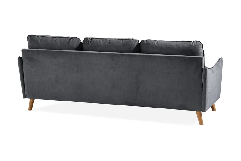 Trend Lyx 3-Pers. Chaiselongsofa Højre - Mørkegrå/Eg - Møbler - Sofaer - Sofa med chaiselong - 4 personers sofa med chaiselong