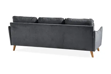 Trend Lyx 3-Pers. Chaiselongsofa Højre - Mørkegrå/Eg - Møbler - Sofaer - Sofa med chaiselong