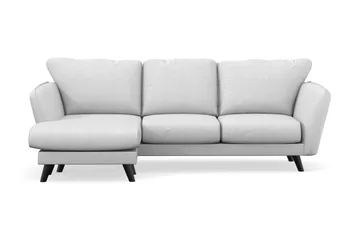 Trend Lyx 3-personers Venstrevendt L-formet Chaiselongsofa i Stof - Lysegrå - Møbler - Sofaer - Sofa med chaiselong
