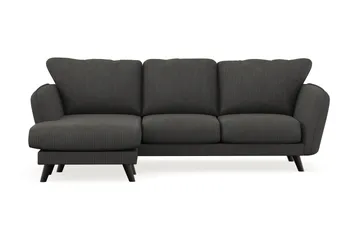 Trend Lyx 3-personers Venstrevendt L-formet Chaiselongsofa i Manchester - Mørkegrå - Møbler - Sofaer - Sofa med chaiselong