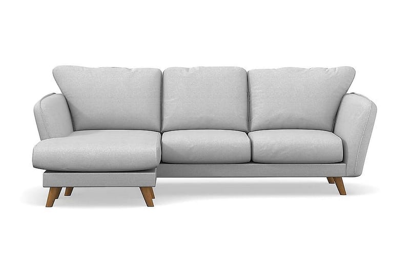Trend Lyx 3-personers Venstrevendt L-formet Chaiselongsofa i Stof - Lysegrå - Møbler - Sofaer - Sofa med chaiselong - 4 personers sofa med chaiselong