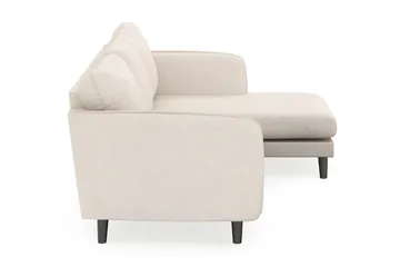 Trend Lyx 3-personers Højrevendt L-formet Chaiselongsofa i Stof - Beige - Møbler - Sofaer - Sofa med chaiselong