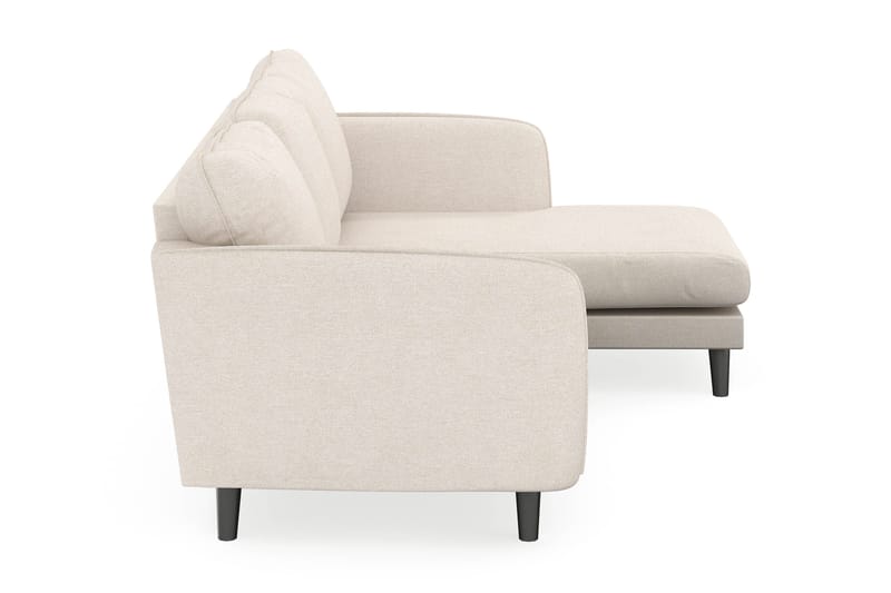 Trend Lyx 3-personers Højrevendt L-formet Chaiselongsofa i Stof - Beige - Møbler - Sofaer - Sofa med chaiselong