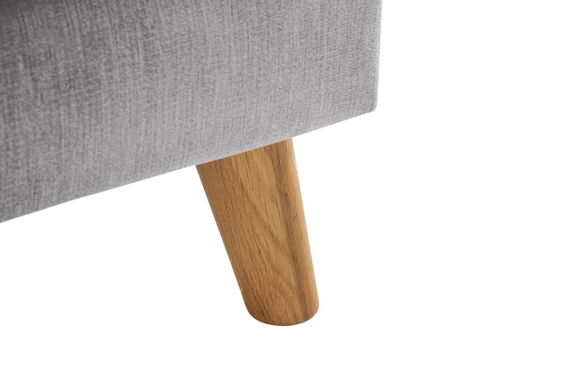 Trend Lyx 3-personers Højrevendt L-formet Chaiselongsofa i Stof - Lysegrå - Møbler - Sofaer - Sofa med chaiselong - 4 personers sofa med chaiselong