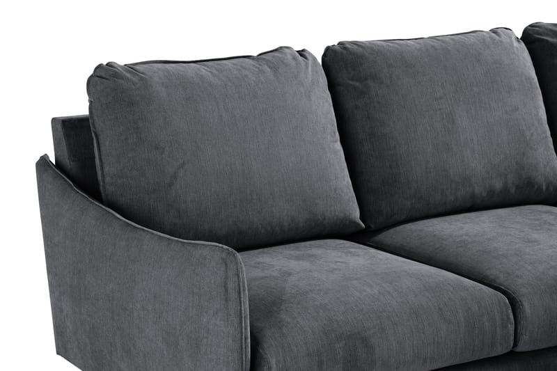Trend Lyx 3-Pers. Chaiselongsofa Højre - Mørkegrå/Eg - Møbler - Sofaer - Sofa med chaiselong - 4 personers sofa med chaiselong