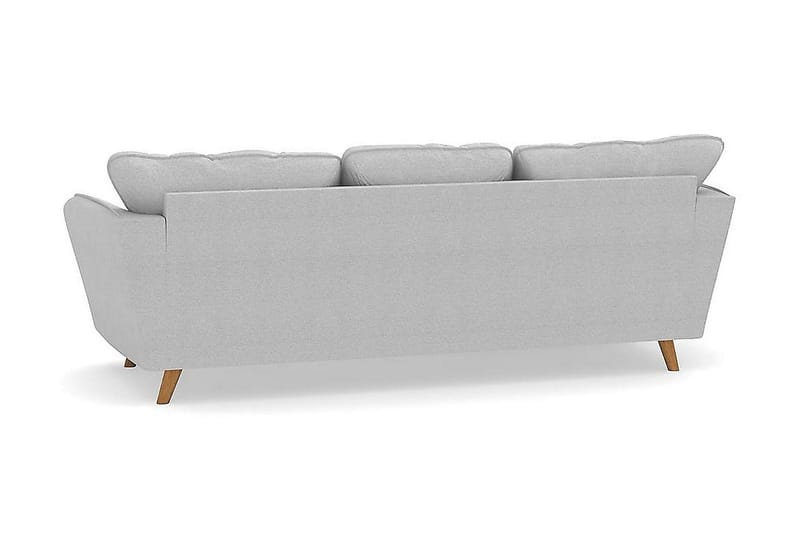 Trend Lyx 3-personers Venstrevendt L-formet Chaiselongsofa i Stof - Lysegrå - Møbler - Sofaer - Sofa med chaiselong - 4 personers sofa med chaiselong
