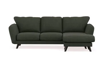 Trend Lyx 3-personers Højrevendt L-formet Chaiselongsofa i Manchester - Mørkegrøn - Møbler - Sofaer - Sofa med chaiselong