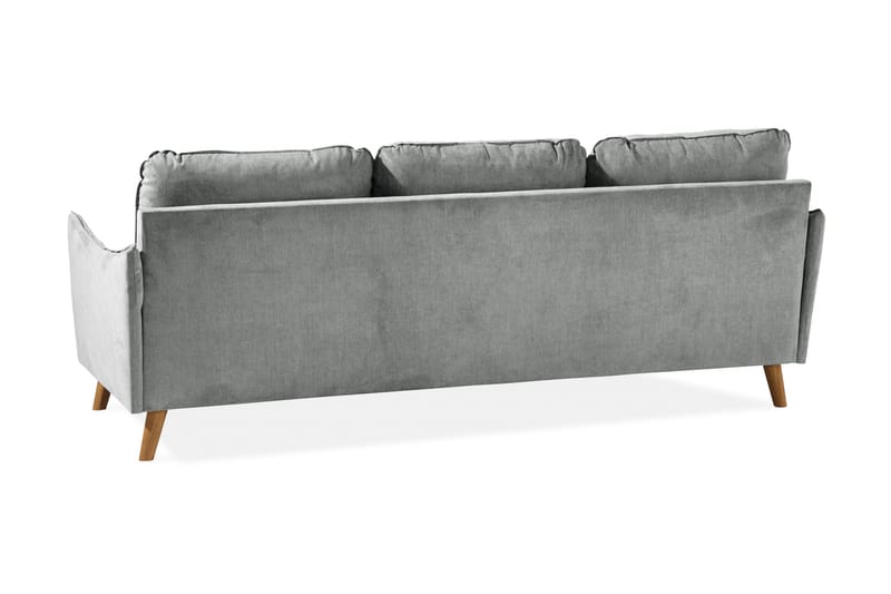Trend Lyx 3-personers Venstrevendt L-formet Chaiselongsofa i Stof - Grå - Møbler - Sofaer - Sofa med chaiselong - 4 personers sofa med chaiselong