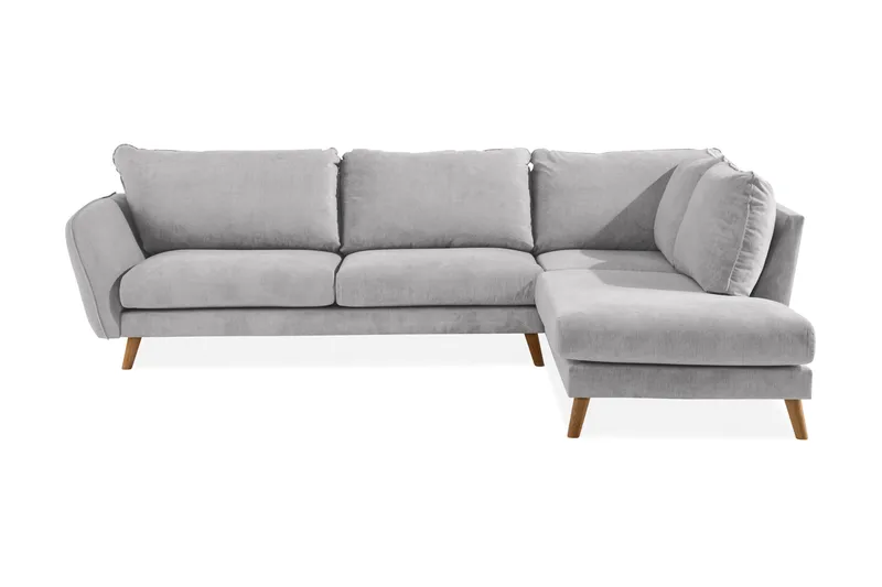 Trend Lyx 3-personers Venstrevendt L-formet Divansofa i Stof - Beige - Møbler - Sofaer - Sofa med chaiselong - 4 personers sofa med chaiselong