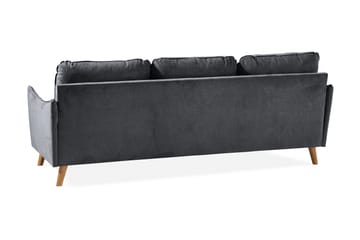 Trend Lyx 3-Pers. Chaiselongsofa Venstre - Mørkegrå/Eg - Møbler - Sofaer - Sofa med chaiselong