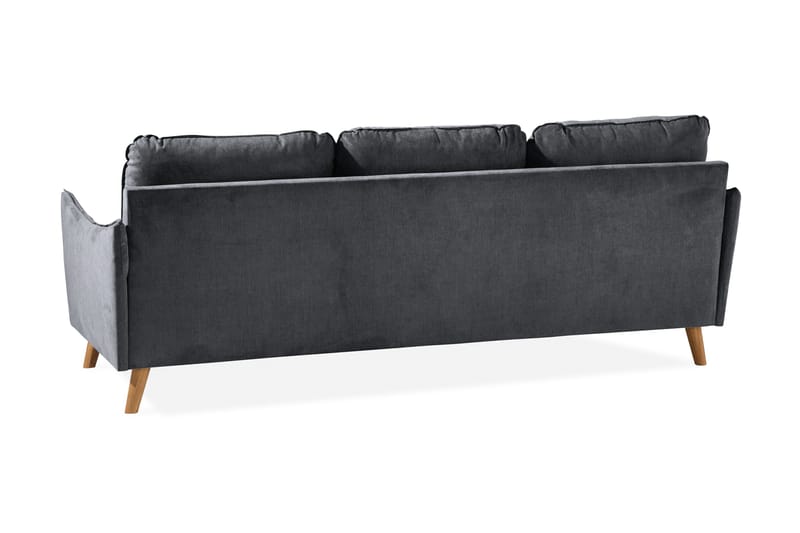 Trend Lyx 3-Pers. Chaiselongsofa Venstre - Mørkegrå/Eg - Møbler - Sofaer - Sofa med chaiselong - 4 personers sofa med chaiselong