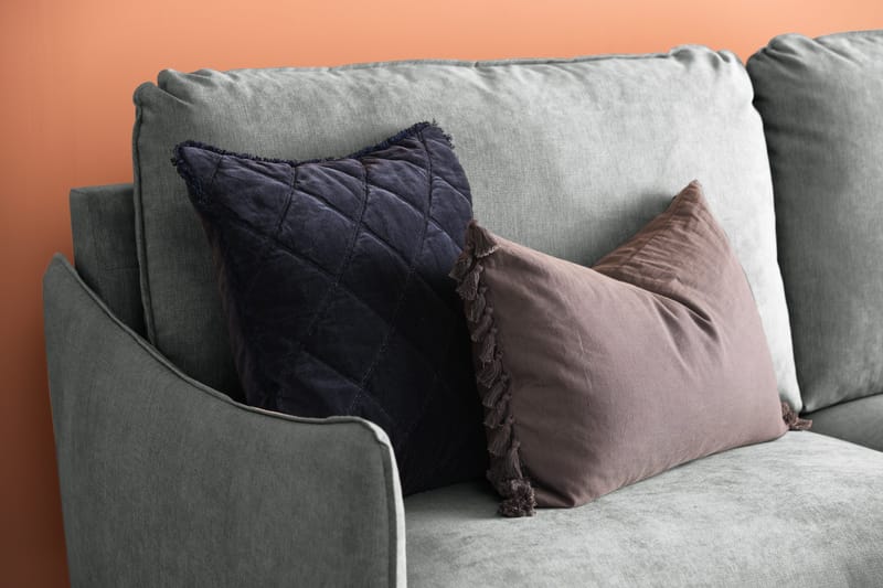 Trend Lyx 3-personers Venstrevendt L-formet Chaiselongsofa i Stof - Grå - Møbler - Sofaer - Sofa med chaiselong - 4 personers sofa med chaiselong