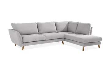 Trend Lyx 3-personers Venstrevendt L-formet Divansofa i Stof - Beige - Møbler - Sofaer - Sofa med chaiselong