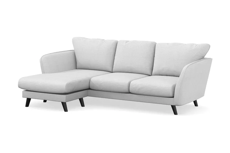 Trend Lyx 3-personers Venstrevendt L-formet Chaiselongsofa i Stof - Lysegrå - Møbler - Sofaer - Sofa med chaiselong