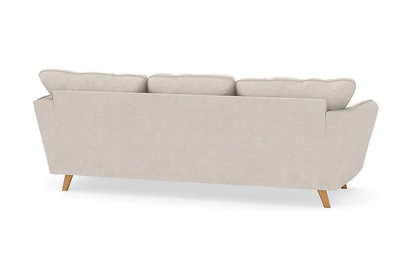 Trend Lyx 3-personers Højrevendt L-formet Chaiselongsofa i Stof - Beige - Møbler - Sofaer - Sofa med chaiselong - 4 personers sofa med chaiselong