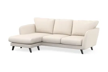 Trend Lyx 3-personers Venstrevendt L-formet Chaiselongsofa i Manchester - Beige - Møbler - Sofaer - Sofa med chaiselong