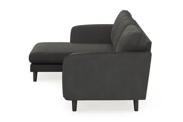Trend Lyx 3-personers Venstrevendt L-formet Chaiselongsofa i Manchester - Mørkegrå - Møbler - Sofaer - Sofa med chaiselong