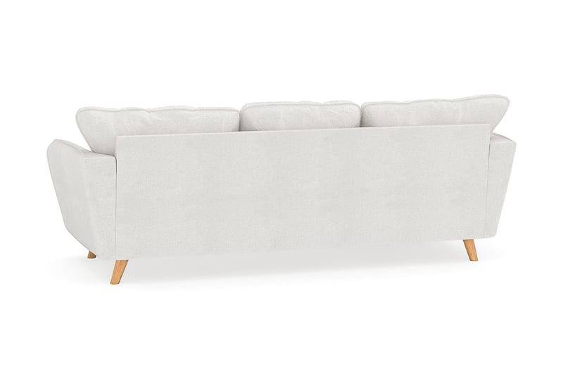 Trend Lyx 3-personers Venstrevendt L-formet Chaiselongsofa i Bouclé - Hvid - Møbler - Sofaer - Sofa med chaiselong - 4 personers sofa med chaiselong