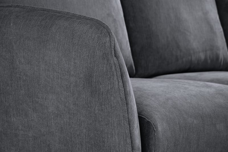 Trend Lyx 3-personers Venstrevendt L-formet Chaiselongsofa i Stof - Mørkegrå - Møbler - Sofaer - Sofa med chaiselong - 4 personers sofa med chaiselong