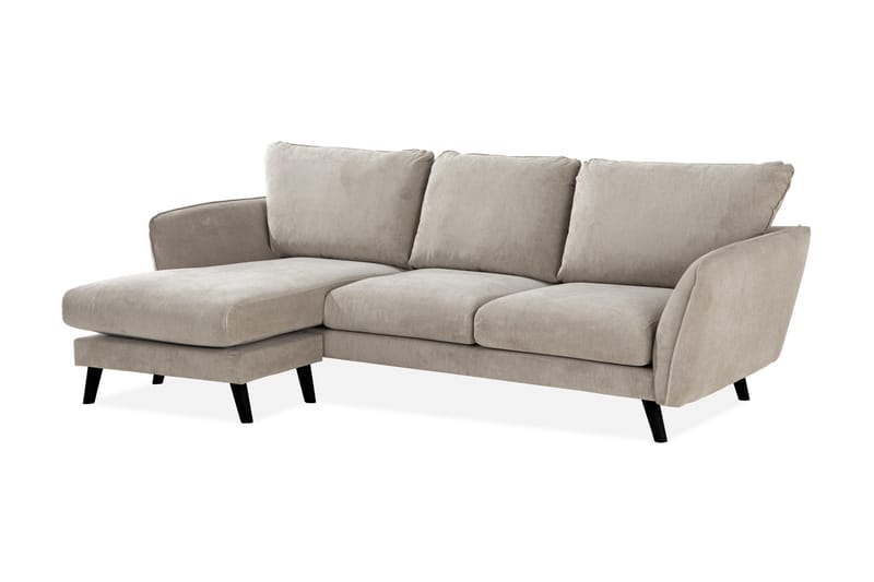 Trend Lyx 3-personers Venstrevendt L-formet Divansofa i Stof - Beige - Møbler - Sofaer - Sofa med chaiselong - 4 personers sofa med chaiselong