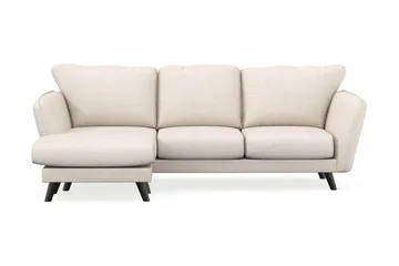 Trend Lyx 3-personers Venstrevendt L-formet Chaiselongsofa i Stof - Beige - Møbler - Sofaer - Sofa med chaiselong
