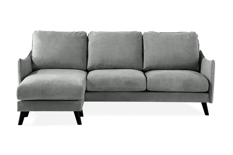 Trend Lyx 3-personers Venstrevendt L-formet Chaiselongsofa i Stof - Grå - Møbler - Sofaer - Sofa med chaiselong - 4 personers sofa med chaiselong