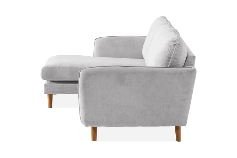 Trend Lyx 3-personers Venstrevendt L-formet Chaiselongsofa i Stof - Lysegrå - Møbler - Sofaer - Sofa med chaiselong - 4 personers sofa med chaiselong