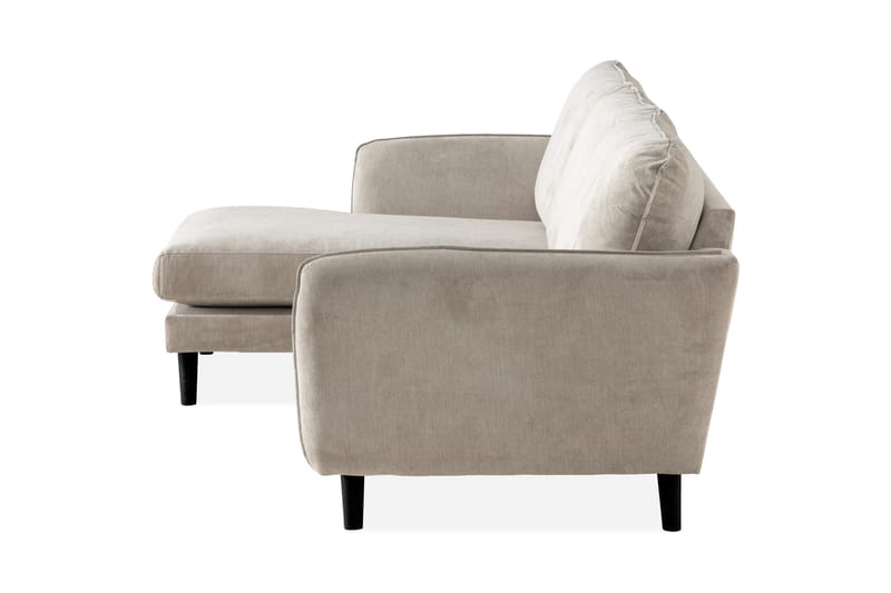 Trend Lyx 3-personers Venstrevendt L-formet Divansofa i Stof - Beige - Møbler - Sofaer - Sofa med chaiselong - 4 personers sofa med chaiselong