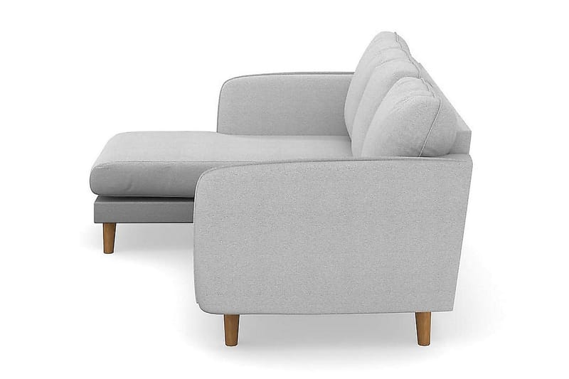 Trend Lyx 3-personers Venstrevendt L-formet Chaiselongsofa i Stof - Lysegrå - Møbler - Sofaer - Sofa med chaiselong - 4 personers sofa med chaiselong