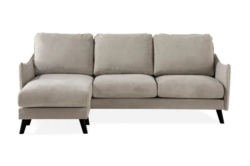 Trend Lyx 3-personers Venstrevendt L-formet Chaiselongsofa i Stof - Beige - Møbler - Sofaer - Sofa med chaiselong - 4 personers sofa med chaiselong