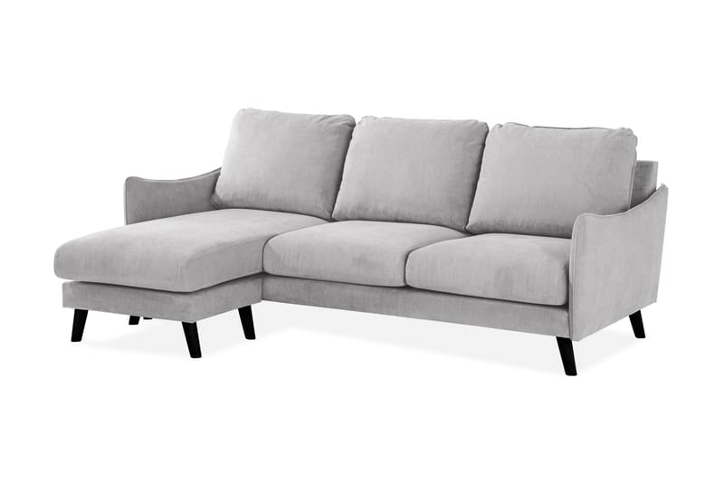 Trend Lyx 3-personers Venstrevendt L-formet Chaiselongsofa i Stof - Lysegrå - Møbler - Sofaer - Sofa med chaiselong - 4 personers sofa med chaiselong