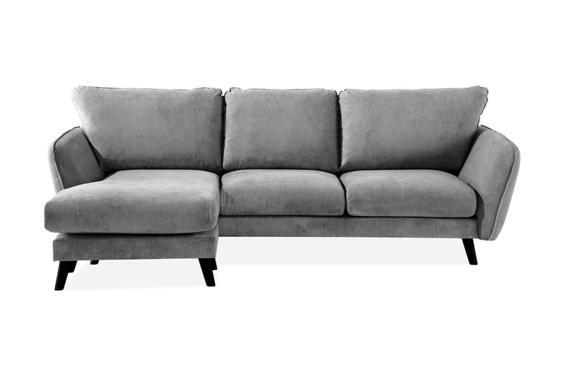 Trend Lyx 3-personers Venstrevendt L-formet Chaiselongsofa i Stof - Grå - Møbler - Sofaer - Sofa med chaiselong - 4 personers sofa med chaiselong